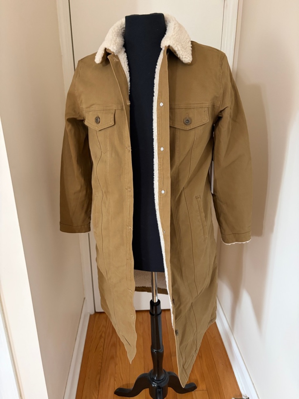 Sherpa-Lined Field Coat in Khaki S/P